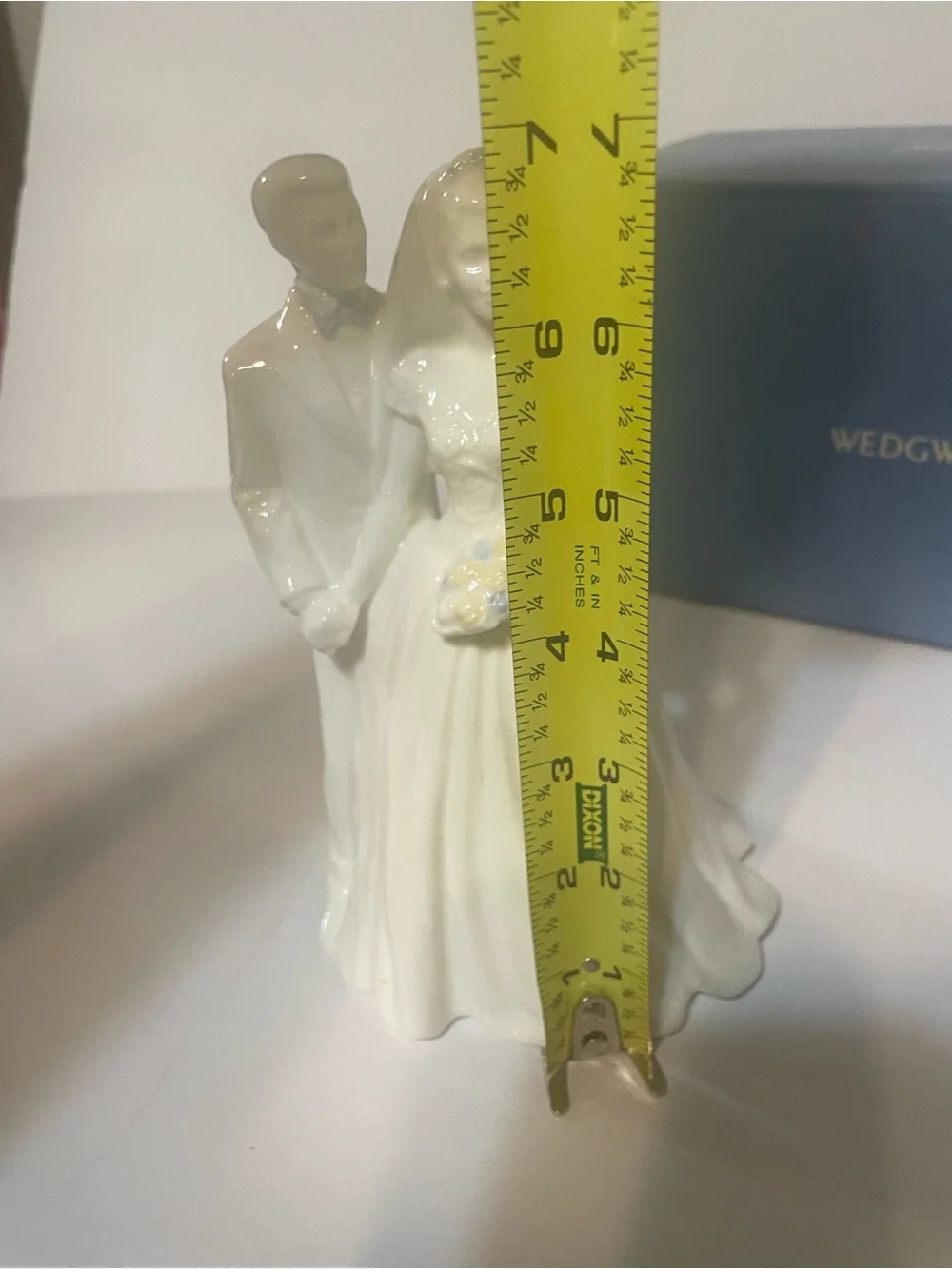 Wedgwood White Bone China Bride and Groom Figurine Cake Topper
